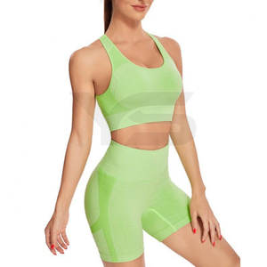 2023 ensemble de Yoga sans couture respirant de haute qualité pour adultes Sexy grande taille pantalon de sport avec motif solide fonction push-up - Product Image 3
