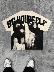 T-shirts formels pour hommes en coton 100% de haute qualité, tricotés, vente en gros, impression personnalisée, logo de qualité supérieure, poids lourd, prix bas - Product Image 3