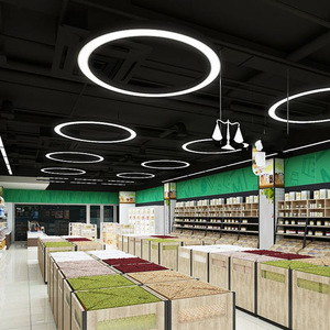 ECOJAS Đèn Treo Tuyến Tính <span class=keywords><strong>Led</strong></span> Tròn 2ft Chứng Nhận ETl Rosh <span class=keywords><strong>Ce</strong></span> Đèn Chùm Treo Hình Tròn Trang Trí Văn Phòng - Product Image 4