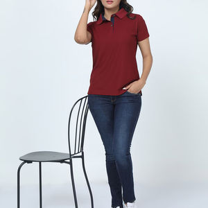 Camiseta Casual Antiarrugas de Punto para Mujer, Suave, Transpirable, de Secado Rápido, 100% Algodón, Manga Corta, Acabado Exterior Liso, para Uso Diario - Product Image 4