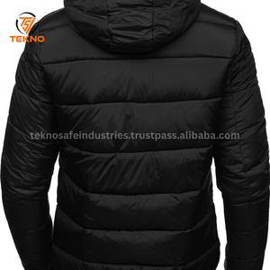 Chaquetas acolchadas de talla grande de estilo de moda de alta calidad al por mayor, chaqueta acolchada transpirable en blanco de invierno para hombre personalizada al por mayor, servicio OEM - Product Image 6