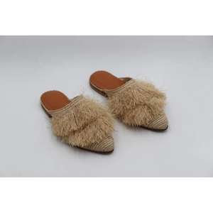 Vente en gros de pantoufles et sandales marocaines en raphia faites à la main, chaussures tissées écologiques pour femmes et hommes, fournisseur direct de commandes en gros - Product Image 1