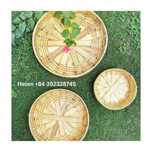 ถาดใส่อาหารไม้ไผ่ธรรมชาติสำหรับตกแต่งเสิร์ฟอาหาร - Product Image 6