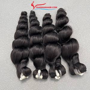 Les meilleurs extensions de cheveux crus vietnamiens lisses, perruques de cheveux humains Vapeur vague lâche faisceau trame cheveux texture vendeur fiable - Product Image 2