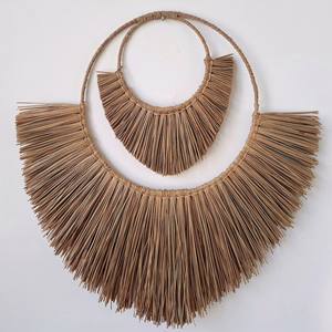 Décoration murale moderne en herbe de mer, centre de table pour la maison, suspensions murales de luxe en herbe de mer - Product Image 1