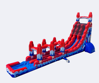 Nouvelle conception Toboggan aquatique gonflable en PVC effet marbre pour crème glacée, avec piscine, certifié CE, garantie 3 ans, capacité 500 personnes