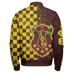Veste universitaire grecque en satin Iota Phi Theta 1963, brodée, vêtement d'extérieur de qualité supérieure pour fraternité - Product Image 2