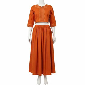 Polyester Cotton <b>Skirt</b> Set Breathable Soft Fabric Comfortable Casual Office Wear Womens Apparel Search Supply OnlineMax - Product Image 5