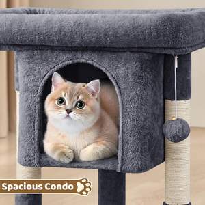 Arbre à chat moderne et écologique de 23,5 pouces, tour pour chat, condo pour chat, poteaux à gratter en sisal, centre d'activités intérieur, meubles pour chatons et chats - Product Image 6