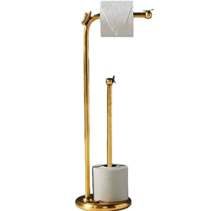 Porte-papier toilette mural durable en métal et bois, couleur/taille personnalisable pour salle de bain, maison, hôtel - Product Image 5