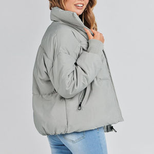 Chaqueta de Mujer, Diseño Personalizado, Transpirable, Chaqueta Acolchada, Abrigo de Invierno Grueso con Bloques de Color - Product Image 3