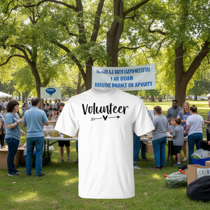 Camiseta de Manga Corta para Voluntarios, Cuello Redondo Moderno, Talla Pequeña, Ropa Promocional - Product Image 3