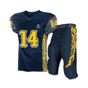 Uniformes de football américain personnalisés de haute qualité pour jeunes, tailles plus grandes, sublimation personnalisée, logo couleur personnalisé, chemises en polyester respirant - Product Image 6