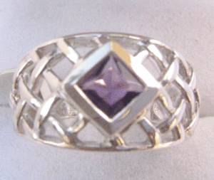 แหวนพลอยแอมะทิสต์ธรรมชาติสำหรับผู้หญิงจาก Shah Gems ทำจากเงินแท้ 925 แหวนฝังพลอยแฟชั่น เหมาะสำหรับเป็นของขวัญ - Product Image 1