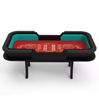 Table de poker Texas Crap pour casino, taille personnalisable 144 pouces, jeu de dés de luxe, logo personnalisé, tapis de poker, MDF+Bois+PU, professionnel