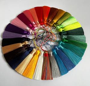 คุณภาพสูงทำด้วยมือ8cm เรยอนไหมพู่เครื่องประดับหนาสีที่มองเห็นได้ชัดเจนขนาดใช้สำหรับเสื้อผ้าหรือวัตถุประสงค์ที่กำหนดเอง - Product Image 3