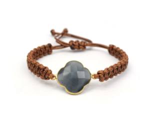 Handmade Design Natural Gemstone With 18K Gold Plated Adjustable Design Fashionable Gift for Her Thread <b>Bracelet</b> - Product Image 1