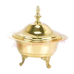 Gamme supérieure de bols de dattes en laiton pur vendus dans le monde entier dernière conception de pots KHajoor en laiton - Product Image 6