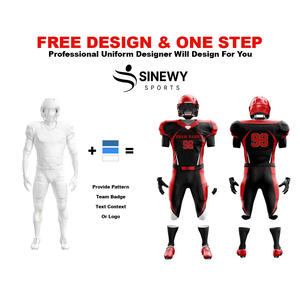 Uniformes de Fútbol Americano Juveniles Personalizados por Sublimación OEM, Transpirables, de Manga Corta, Diseño por Sublimación, Conjuntos de Uniformes en Blanco al por Mayor - Product Image 2