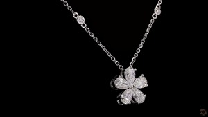 Collar de diamante cultivado en laboratorio con forma de pera de 2,02 quilates, colgante de oro blanco de 14 quilates, joyería ética ligera VVS VS Clarity para mujer - Product Image 2