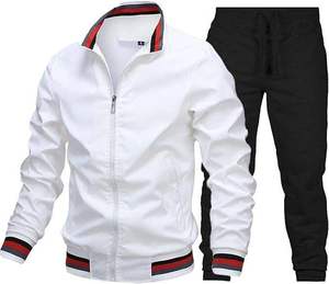 Dernier modèle de survêtement solide fabriqué en usine, de haute qualité, 100% polyester, séchage rapide, léger, pour hommes, avec logo personnalisé - Product Image 1