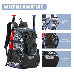 Sac à dos de voyage d'équipe de baseball et de softball de haute qualité, dernier design, personnalisable, sac de randonnée et de camping, 50-70L, séchage rapide - Product Image 4