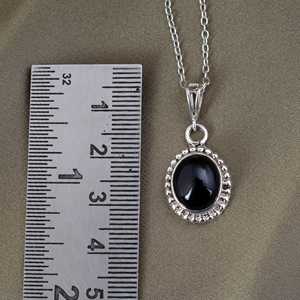 Black Onyx <b>Necklace</b> <b>Boho</b> Brass <b>Necklace</b> For Women Silver Plated Ethnic Tribal Jewelry Wholesale Pendants - Product Image 6