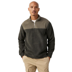 Sudadera de cuello alto con botones a presión para hombre, ropa de invierno cómoda y cálida, personalizada, de tela, alta calidad, precio bajo - Product Image 4
