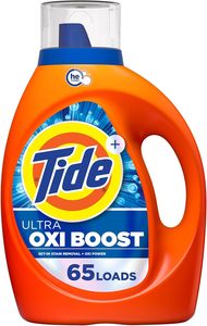 Détergent à lessive liquide Tide Ultra Oxi Boost, 92 fl oz, 65 lavages, détachant avancé, détergent à lessive liquide avec formule extra - Product Image 5