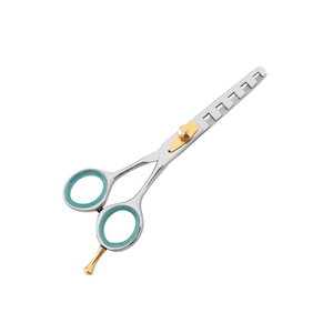 Ensemble de ciseaux de coiffeur professionnel en acier inoxydable le plus vendu ciseaux à tranchant pointe de lame tranchante poignée moyenne Salon gaucher - Product Image 5