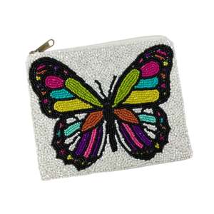 Bolso de Mano Bordado a Mano con Cuentas de Mariposa Vintage, Monedero Multicolor con Diseño de Insecto, Cierre de Cremallera, Unisex, Moderno, Regalo de Primavera, Venta al Por Mayor - Product Image 2