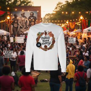 Maglietta a maniche lunghe per il Mese della Storia Nera, prodotto promozionale per la protezione della storia dei neri - Product Image 3