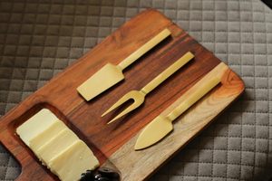 Bulk Price Gold PVD <b>Cheese</b> <b>Set</b> of 3 Pieces Stainless Steel <b>Cheese</b> Accessory With Custom Logo From India - Product Image 2