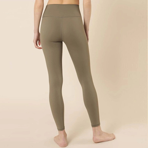 Leggings de Yoga Blancos de Cintura Alta, Largos, con Franja Lateral Acanalada, Sin Costuras, Elásticos en Cuatro Direcciones - Product Image 4