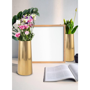 Modern New Design Gold Color <b>Vase</b> Metal Flower Pot Metal <b>Vases</b> Flower Arrangement <b>Vase</b> Gold Wedding Decor for Home - Product Image 3