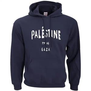 Vente en gros Qualité supérieure Personnalisé Gratuit Palestine Hiver Couleur unie Pull à capuche épais brodé pour hommes - Product Image 3
