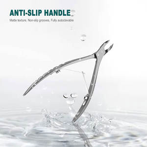 Coupe-ongles en acier inoxydable robuste 2 en 1 Pince à cuticules et poussoir à cuticules antidérapant pour les doigts - Product Image 6