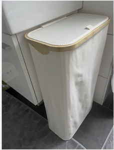 42*32*75CM <span class=keywords><strong>Panier</strong></span> à Linge Sale <span class=keywords><strong>avec</strong></span> Poignées de Couvercle Pliable Lavable en Machine Sac Intérieur Chambre Cube à Linge Jouet Snacks Boîte de Rangement - Product Image 5