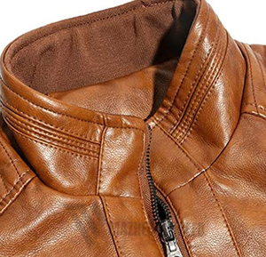 Venta caliente chaquetas de cuero para hombre OEM fábrica logotipo personalizado Slim Fit elegante suministro de ropa informal - Product Image 4