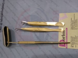 แหนบสำหรับต่อขนตาและกระจกแผ่นทองทำจากสเตนเลสมืออาชีพ - Product Image 3