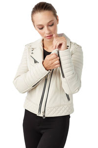 Vestes en cuir pour femmes 2025, vestes en cuir véritable personnalisées, vestes en cuir tendance pour femmes, fournisseur de vestes en cuir - Product Image 4