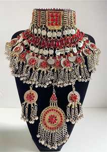 Directo de fábrica hecho a mano de moda turquesa estilo afgano compromiso boda fiesta conjuntos de joyas de acero inoxidable para mujer personalizado - Product Image 2