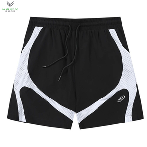 Pantalones cortos de entrenamiento de lona elásticos ecológicos para hombres 2025, transpirables con impresión digital-servicio OEM disponible - Product Image 3