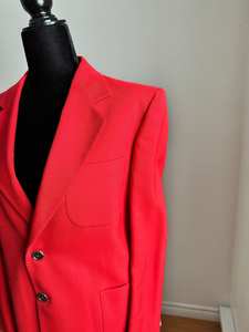 เสื้อเบลเซอร์ขนสัตว์แบบกระดุมสองแถวสำหรับทุกเพศทุกวัย ไซส์พลัส ปักลายโลโก้ตามสั่ง พิมพ์ลาย กันลม ระบายอากาศได้ดี คอวี - Product Image 3