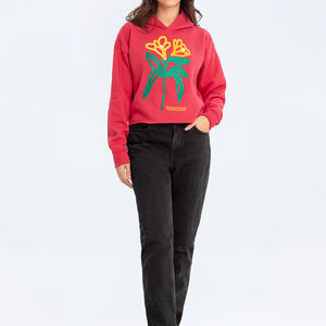 Heavyweight Pullover <b>Hoodies</b> for Women's 100% Cotton <b>Fur</b> Inside Warm Winter Clothing Custom Brand Logo Print OEM Manufacturer - Product Image 6