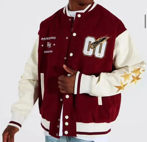 Meilleure qualité hiver hommes Varsity Jacket toile col montant avant Logo respirant High Street Style - Product Image 1