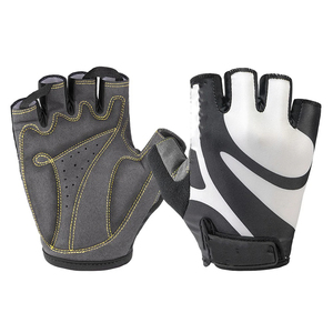 Guantes de Ciclismo de Medio Dedo, Hechos a Medida, Resistentes, de Cuero/Malla/Poliéster, Ecológicos y Transpirables, Venta al Por Mayor - Product Image 4