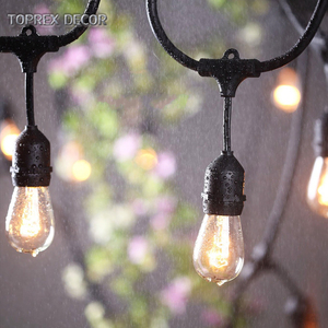 Thương mại ngoài trời chuỗi ánh sáng 10m 20M Đen IP65 đánh giá Festoon <span class=keywords><strong>Globe</strong></span> Bulb cho sử dụng trong nhà trang trí quả cầu cho các lễ hội - Product Image 2