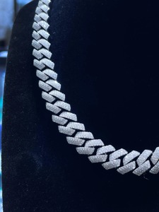 โดยเฉพาะ VVS Moissanite เพชรชุบทอง925สร้อยคอคิวบาโซ่ฮิปฮอปไมอามี่สำหรับใส่แร็ปเปอร์ - Product Image 4