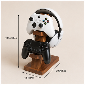 Wooden <b>Controller</b> <b>Stand</b> For Xbox And PlayStation <b>Controllers</b> Minimalist Design Table Top Storage Organizer Multifunctional <b>Stand</b> - Product Image 4